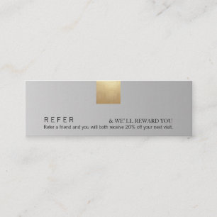 Carte De Visite Mini Élégante référence à l'accentuation de l'or à dégr