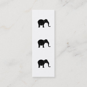 Carte De Visite Mini Éléphant riant noir