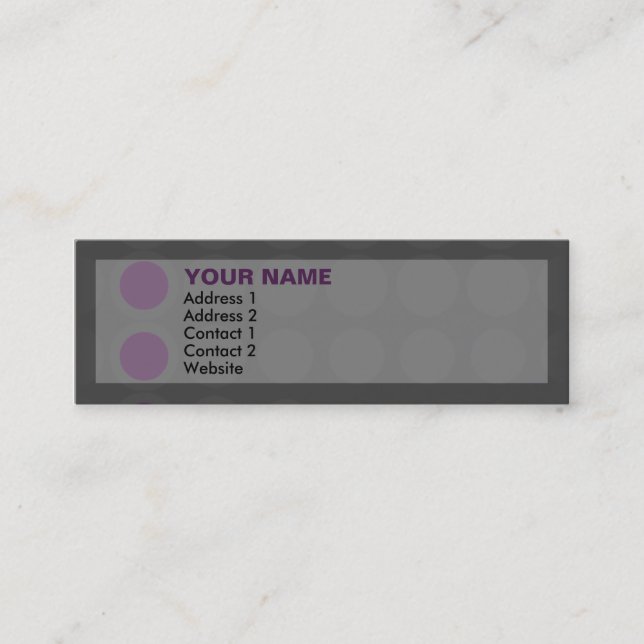 Carte De Visite Mini elipses : pourpres : (Devant)