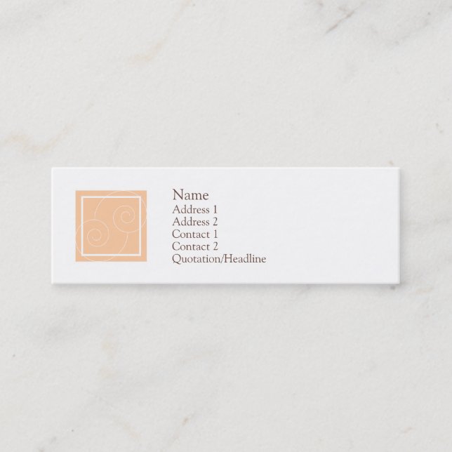 Carte De Visite Mini Elise - pêche (Devant)