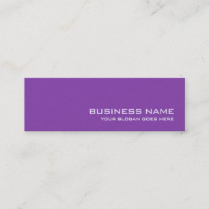 Carte De Visite Mini Elite Purple Plain Moderne Pearl Finish Salon Luxe