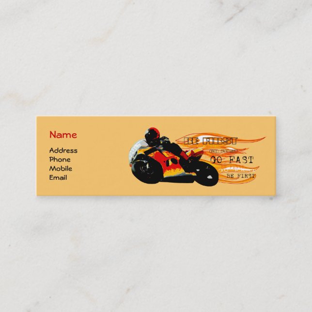 Carte De Visite Mini Emballage de moto (Devant)