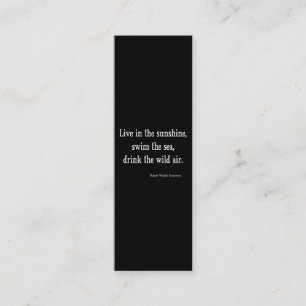 Carte De Visite Mini Emerson vintage vivent dans la citation de soleil