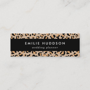Carte De Visite Mini Empreinte de léopard, Spots de léopard, Leopard Br
