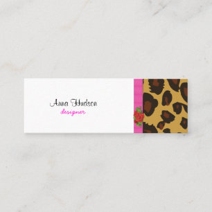 Carte De Visite Mini Empreinte de léopard, Spots de léopard, Leopard Br
