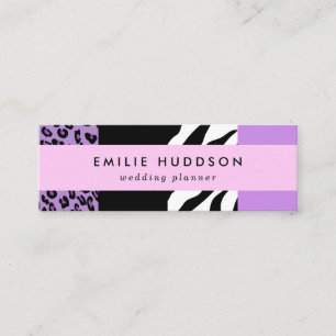 Carte De Visite Mini Empreinte de léopard, Zebra Print, Poster de anima