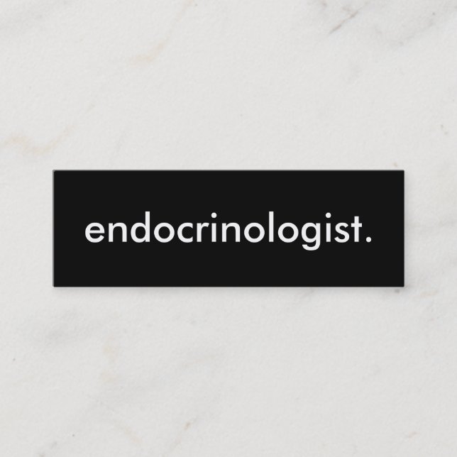 Carte De Visite Mini endocrinologue. (Devant)