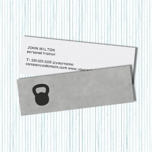 Carte De Visite Mini Entraîneur personnel de Bell de bouilloire noire