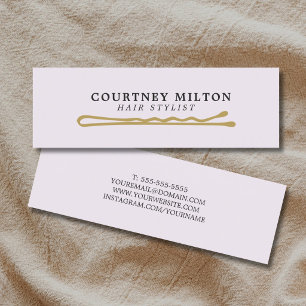 Carte De Visite Mini Épingle à cheveux élégante minimaliste pour coiffe