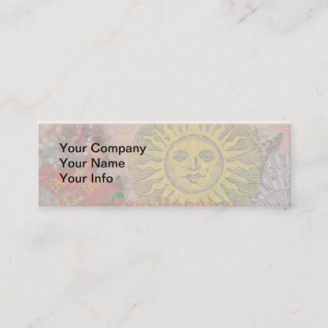Carte De Visite Mini Espagne Sunshine Espagnol Travel Art (Devant)