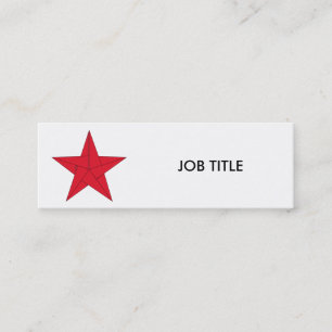 Carte De Visite Mini Étoile Origami - Rouge