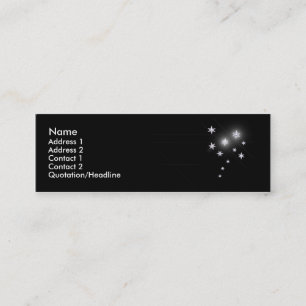 Carte De Visite Mini Étoiles d'argent