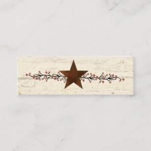 Carte De Visite Mini Etoiles rouillées et baies