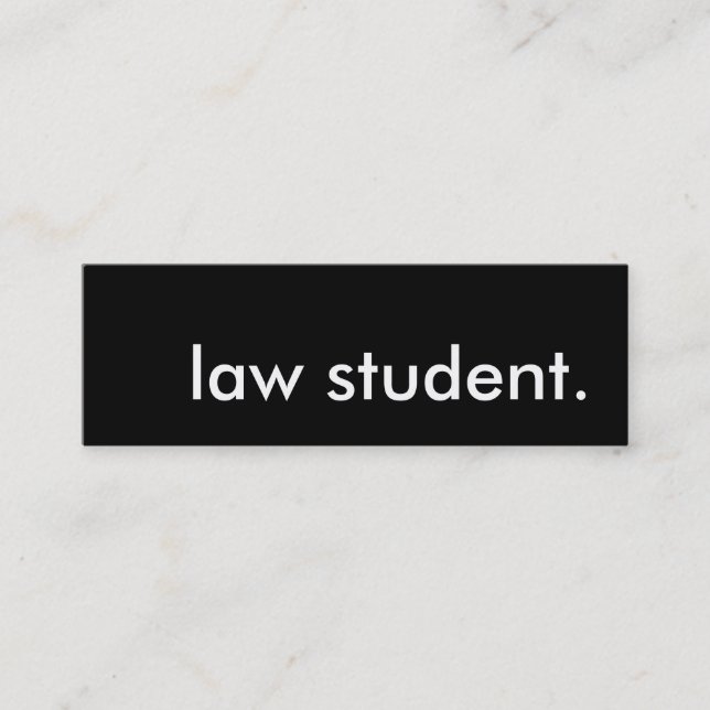 Carte De Visite Mini étudiant en droit. (Devant)