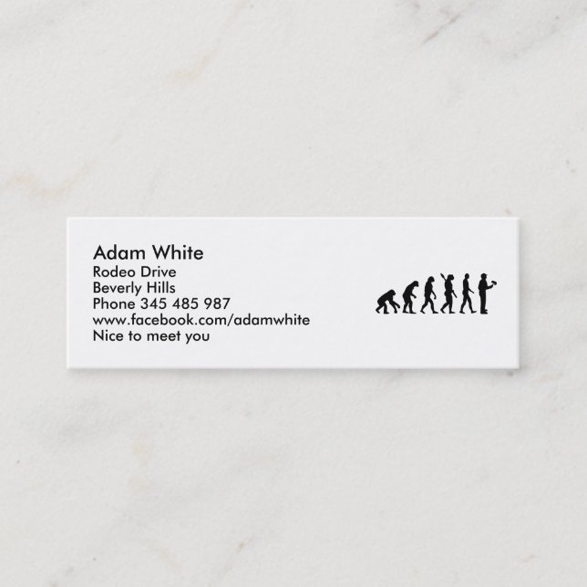Carte De Visite Mini Évolution de peintre (Devant)