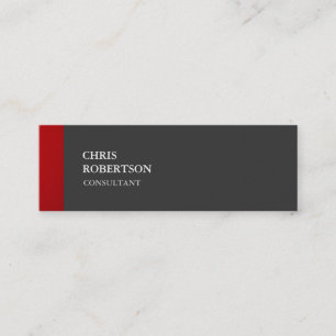 Carte De Visite Mini Exclusif mince spécial Gris rouge clair