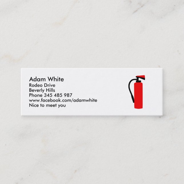 Carte De Visite Mini Extincteur (Devant)
