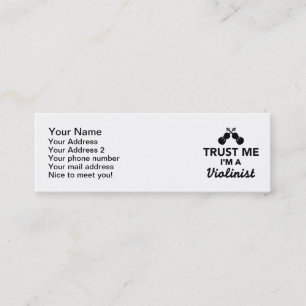 Carte De Visite Mini Faites-moi confiance je suis un violoniste