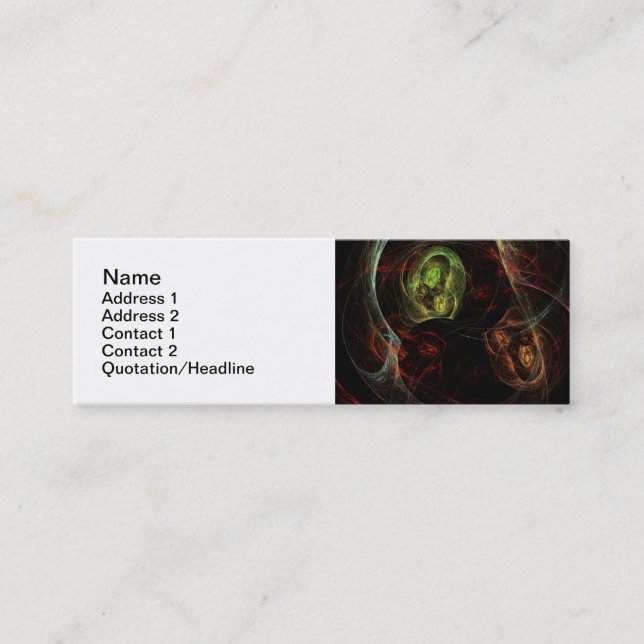 Carte De Visite Mini Fantômes (Devant)