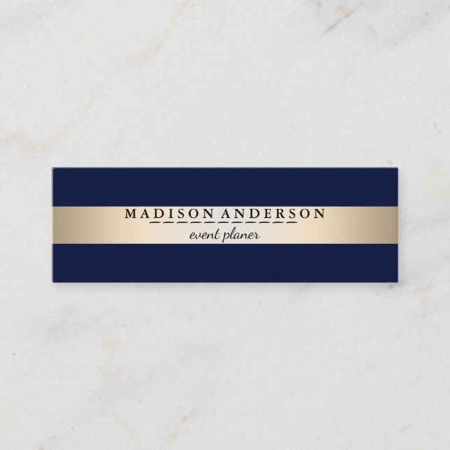 Carte De Visite Mini Faux Gold Foil moderne (Devant)