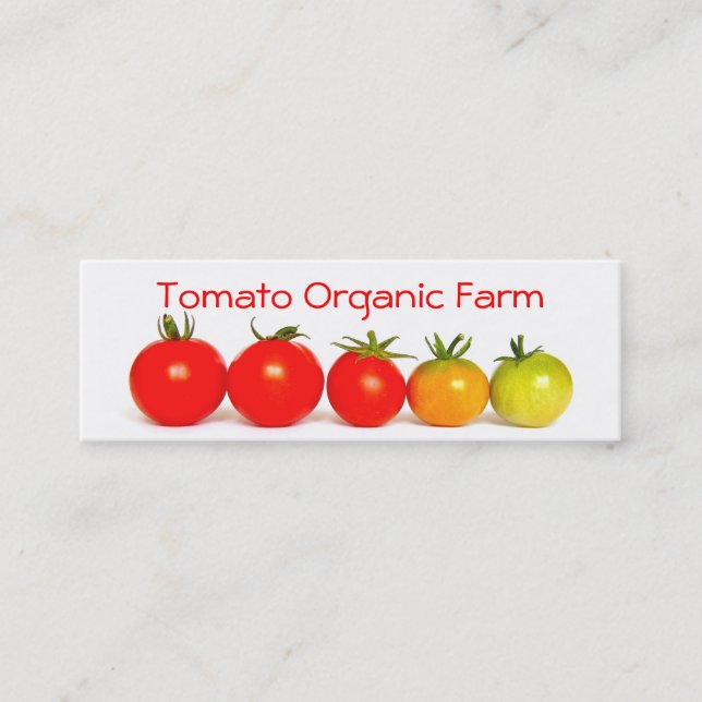 Carte De Visite Mini Ferme organique de tomate (Devant)