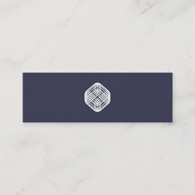 Carte De Visite Mini Fil sophistiqué - indigo (Devant)