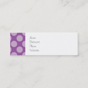 Carte De Visite Mini Fille Pois violet clair sur les cadeaux mous pourp