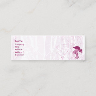 Carte De Visite Mini Flamant rose rouge - maigre
