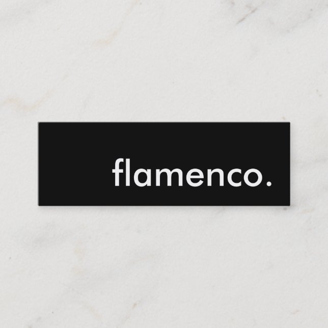Carte De Visite Mini flamenco. (Devant)