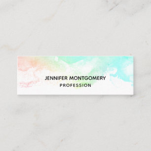 Carte De Visite Mini Flèches Abstraites vert et bleu