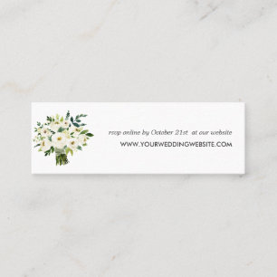 Carte De Visite Mini Fleur blanche   Site Mariage Bouquet