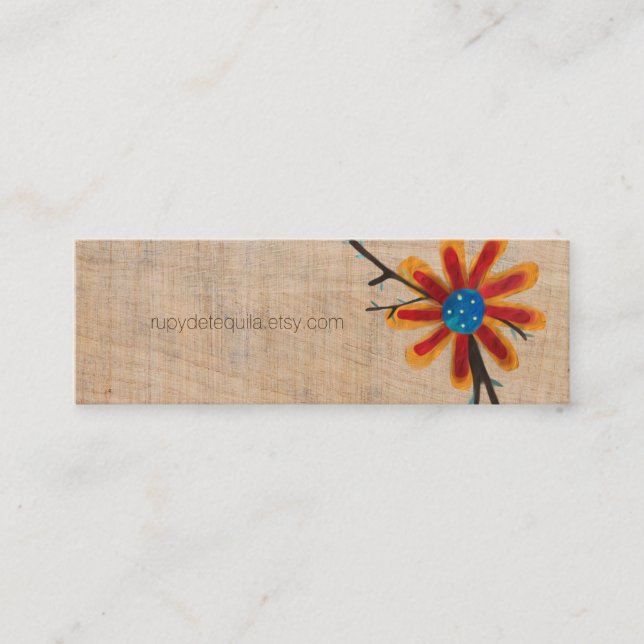 Carte De Visite Mini Fleur de bois (Devant)