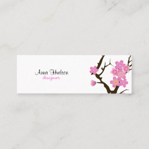 Carte De Visite Mini Fleur de cerise, Sakura, fleuriste, Fleur Shop