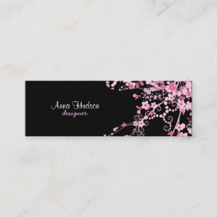 Carte De Visite Mini Fleur de cerise, Sakura, fleuriste, Fleur Shop
