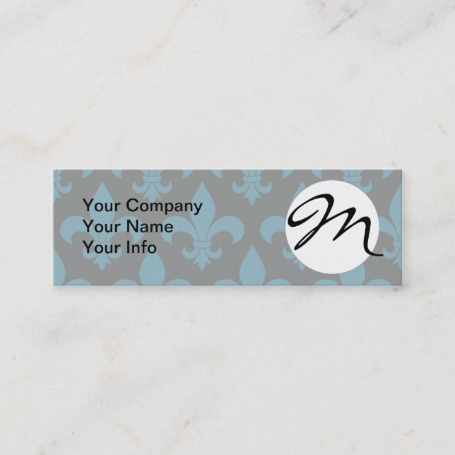 Carte De Visite Mini Fleur de lis Motif Classic (Devant)