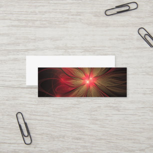 Carte De Visite Mini Fleur fractale de fansy rouge