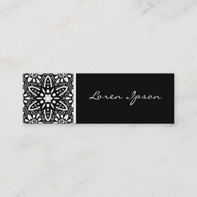 Carte De Visite Mini Fleur kaléïdoscopique (Devant)