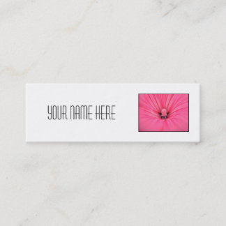 Carte De Visite Mini Fleur rose lumineuse