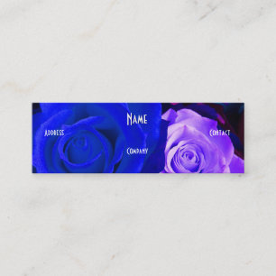 Carte De Visite Mini Fleuriste - bleu violet rouge rose jaune