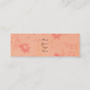 Carte De Visite Mini Fleurs roses fanées