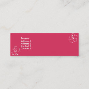 Carte De Visite Mini Fleurs roses - maigres