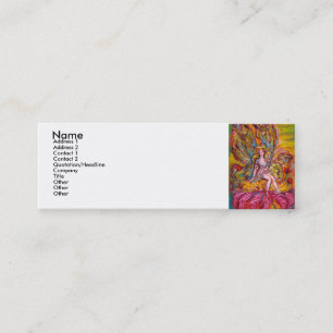 Carte De Visite Mini FLEURS SUR L'imaginaire ROSE IRIS