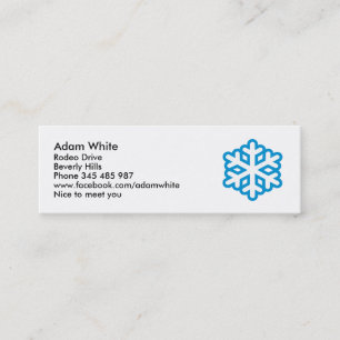 Carte De Visite Mini Flocon de neige