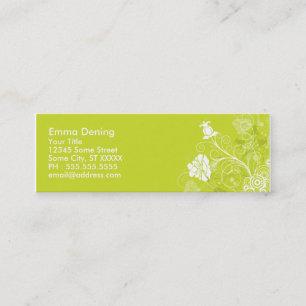 Carte De Visite Mini Floral élégant