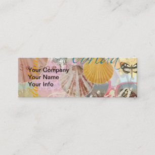 Carte De Visite Mini Floride Vintage Travel Beach Seashell Shell Art