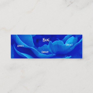 Carte De Visite Mini Floriste - Rose bleu vert