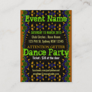 Carte De Visite Mini Flyers de l'Eastern Earth Event Party