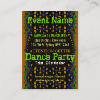 Carte De Visite Mini Flyers de l'Eastern Earth Event Party