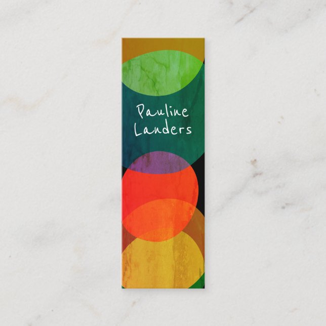 Carte De Visite Mini Formes circulaires expressives (Devant)