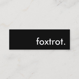 Carte De Visite Mini foxtrot